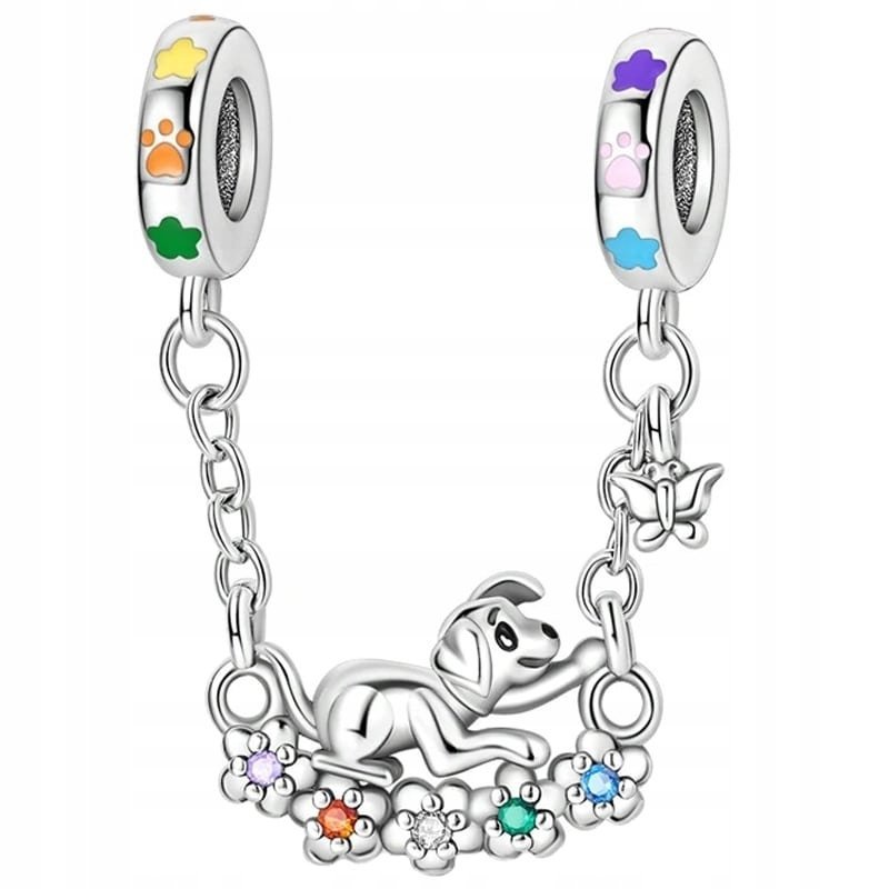 Charms Zawieszka Charms Łańcuszek Zabezpieczający Piesek Charmsy Trusky