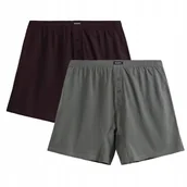 Majtki męskie - BOKSERKI MĘSKIE luźne bawełniane 2-pack 2MBX-054 oddychające Atlantic *M - miniaturka - grafika 1