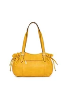 Torebki damskie - Hexagona torba na ramię z 2 ramionami, kompatybilna z telefonami komórkowymi, dla kobiet, kolekcja Toskanii, Żółty - miniaturka - grafika 1