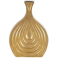 Wazony i flakony - Wazon Dekoracyjny Ceramiczny 25 Cm Złoty Thapsus - miniaturka - grafika 1