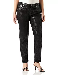 Spodnie damskie - Just Cavalli Spodnie damskie z 5 kieszeniami, 900 czarny, 33W - grafika 1