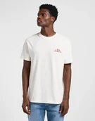 Koszulki męskie - LEE REGULAR LOGO TEE ECRU 112364552 L - miniaturka - grafika 1