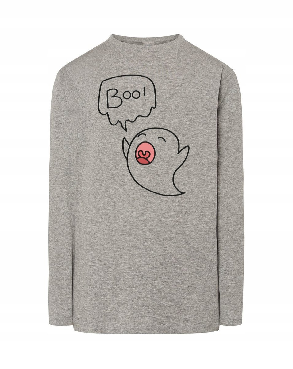 Longsleeve męski FAJNY nadruk Duch BOO r.M