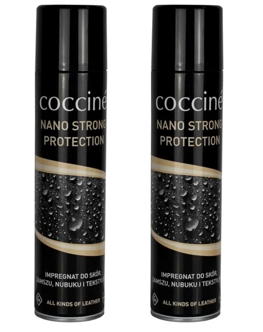 ZESTAW IMPREGNAT DO BUTÓW 2szt. COCCINE NANO STRONG 400ml (55/583/400C) spray ochronny do nubuku i zamszu, do membran oddychających, przeciw wilgoci