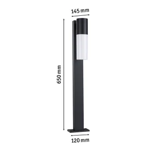 Paulmann Tralia słupek oświetleniowy, antracyt Wysokość 65 cm aluminium IP44 E27 - Lampy ogrodowe - miniaturka - grafika 1