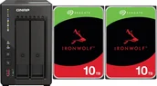 Serwery plików NAS i macierze dyskowe - Serwer plików Qnap TS-253E-8G + 2x Seagate IronWolf 10TB ST10000VN000 - miniaturka - grafika 1