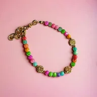 Bransoletki - Bransoletka : summer collection : kolorowa muszla i kwiatuszki - miniaturka - grafika 1