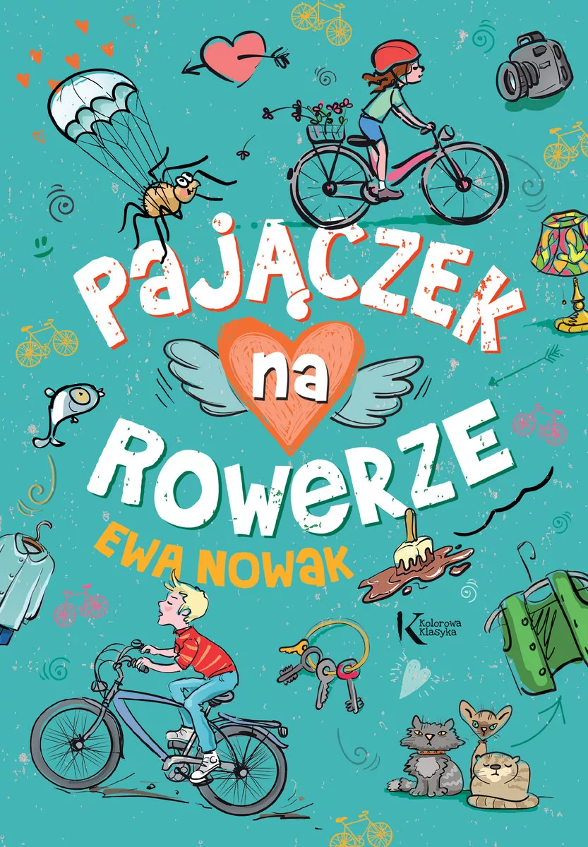 Greg Pajączek na rowerze Ewa Nowak