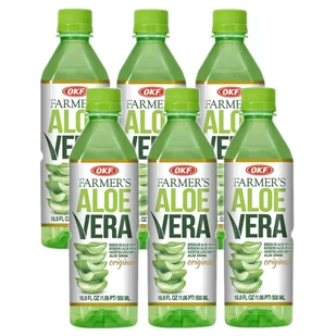 Okf Napój Farmers Aloe Vera z cząstkami aloesu Zestaw 6 x 500 ml - żywność - Soki i napoje niegazowane - miniaturka - grafika 1