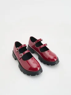 Reserved - Lakierowane loafersy - czerwony - Buty dla dziewczynek - miniaturka - grafika 1