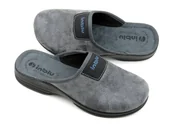 Kapcie męskie - Kapcie męskie z welurową cholewką - INBLU PO-72, szare - Inblu - miniaturka - grafika 1