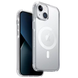 UNIQ etui Combat iPhone 14 Plus 6,7" Magclick Charging przeźroczysty/dove satin clear - Etui i futerały do telefonów - miniaturka - grafika 1