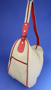 Plecak Skórzany ELKOR (PL) Jowita De Luxe Skóra Naturalna Licowa BIAŁY Z CZERWONĄ LAMÓWKĄ - Torebki damskie Plecak Skórzany ELKOR (PL) Jowita De Luxe Skóra Naturalna Licowa BIAŁY Z CZERWONĄ LAMÓWKĄ - Torebki damskie - miniaturka - grafika 4