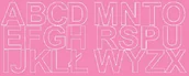 Pasmanteria - Litery samoprzylepne z połyskiem, różowe, 6 cm - miniaturka - grafika 1