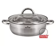 Garnki - GARNEK STALOWY NISKI 7.5L 30CM ZILNER ZL-7406 - miniaturka - grafika 1