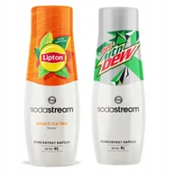 Syropy i koncentraty owocowe - 2x Syrop Sodastream Lipton Ice Tea Peach Brzoskwinia + Mountain Dew Zero - miniaturka - grafika 1
