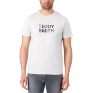 Koszulki męskie - Koszulka męska Teddy Smith Ticlass Basic MC, Biały Melanż/Granatowy, L - miniaturka - grafika 1