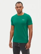 Koszulki męskie - Pepe Jeans T-Shirt Original Basic PM508212 Zielony Slim Fit - miniaturka - grafika 1
