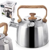 Czajniki na gaz - Czajnik na Gaz Indukcja z Gwizdkiem Termometrem Stalowy Solidny ORION 3,2 l - miniaturka - grafika 1