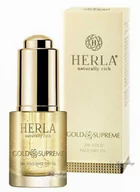 Serum do twarzy - Herla Naturally Rich Gold Supreme 24K Gold Face Dry Oil liftingujący suchy olejek z drobinkami złota 15ml - miniaturka - grafika 1