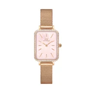 Zegarki damskie - Zegarek Daniel Wellington Quadro Mesh DW00100669 Różowe złoto - miniaturka - grafika 1