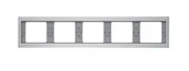 Klawisze i ramki - Berker Ramka potrójna pięciokrotna pozioma K.5 aluminium - miniaturka - grafika 1