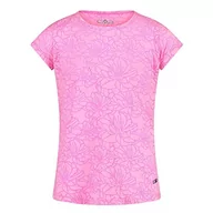 Koszulki dla dziewczynek - CMP Koszulka dziewczęca Cottton Burn Out, fioletowa fluo, 116 cm - miniaturka - grafika 1