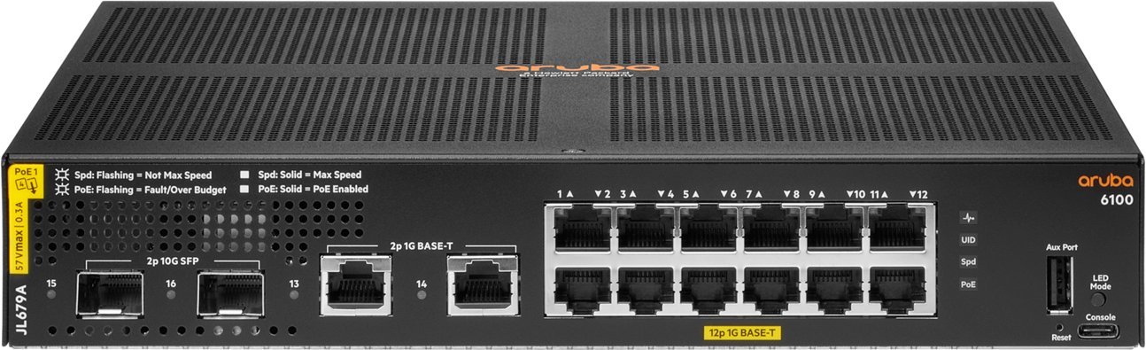 Switch HP Aruba 6100 12G Class4 PoE Aruba 6100 12G Class4 PoE