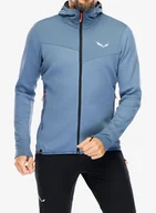 Bluzy sportowe męskie - Bluza polarowa Salewa Puez Waffle Hyb PL HD Jacket - java blue - miniaturka - grafika 1
