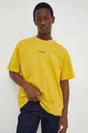Koszulki męskie - G-Star Raw t-shirt bawełniany męski kolor żółty z aplikacją - miniaturka - grafika 1