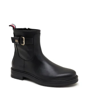 Tommy Hilfiger Skórzane botki - Botki damskie - miniaturka - grafika 1
