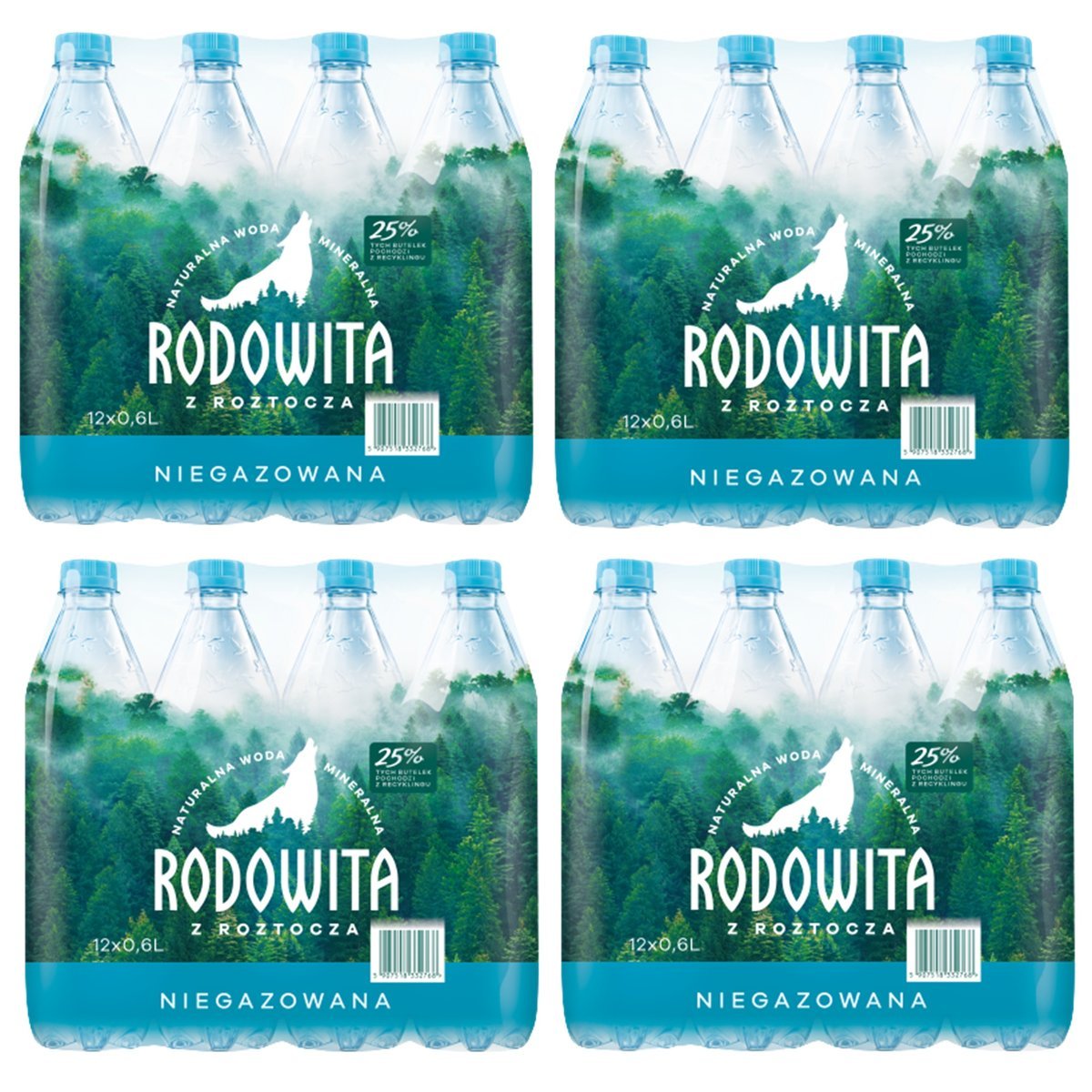 Woda mineralna RODOWITA z Roztocza niegazowana 48x 0,6 l