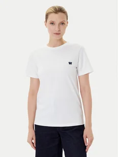 Wrangler T-Shirt Sign Off 112373024 Biały Slim Fit - Koszulki i topy damskie - miniaturka - grafika 1