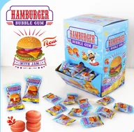 Gumy do żucia, lizaki, dropsy - Guma do żucia HAMBURGER BUBBLE GUM 200 sztuk 900g - miniaturka - grafika 1