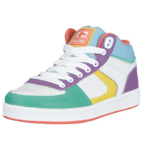 Globe Fate Mid-Girl GGFATEM, dziewczęce buty sportowe - skateboarding, biały - Biały Purple Whitemulti - 42 EU