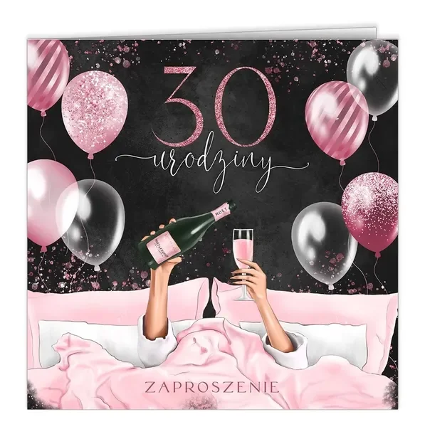 Zaproszenia na 30 Urodziny Koperta T8