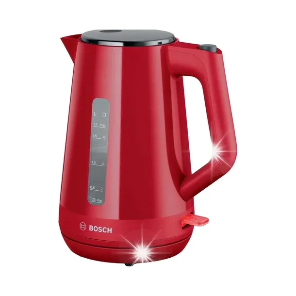 Bosch Tradycyjny Czajnik Bezprzewodowy Twk1m124 2400w 1,7l Czerwony