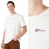 Koszulki męskie - Wrangler GRAPHIC TEE Worn White BIAŁA BAWEŁNIANA KOSZULKA T-SHIRT LOGO XL - miniaturka - grafika 1