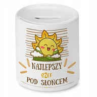 Skarbonki - Dla Szefa Skarbonka na Urodziny na Prezent z Nadrukiem ze Zdjęciem + Opakowanie na prezent (wzór 02) - miniaturka - grafika 1