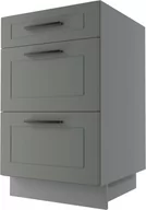 Meble kuchenne - Bergamo Szafka Dolna D3E/50 Hettich Szary Mat - miniaturka - grafika 1