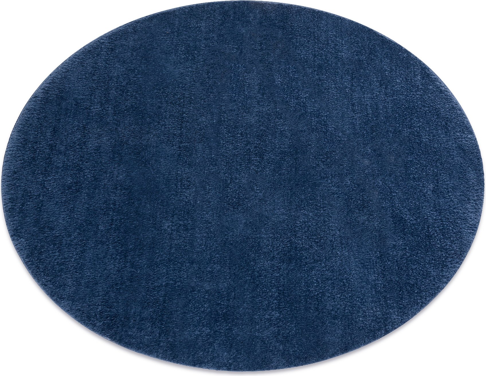 Dywan LINDO koło granat do prania, antypoślizgowy, Shaggy niebieski koło 100 cm