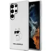 Etui i futerały do telefonów - Etui ochronne na telefon Karl Lagerfeld KLHCS23LHNCHTCT do Samsung Galaxy S23 Ultra S918 transparent hardcase Ikonik Choupette - miniaturka - grafika 1