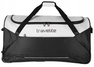 Torby podróżne - Torba Podróżna na kółkach Travelite BASICS 71cm Czarno Biała - miniaturka - grafika 1