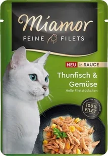MIAMOR Feine Filets tuńczyk z warzywami 100g - Mokra karma dla kotów - miniaturka - grafika 1