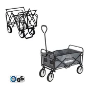 Taczki - Leziter Składany wózek plażowy ogrodowy szary - miniaturka - grafika 1
