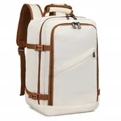 Plecaki - Beżowy Plecak do Samolotu Damski 40x20x25 Ryanair Wizz Air Expander - miniaturka - grafika 1