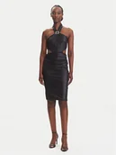 Sukienki - Fracomina Sukienka koktajlowa FQ25SD1001W798T4 Czarny Slim Fit - miniaturka - grafika 1