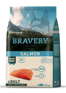 Bravery Grain Free Adult Medium Large Salmon 12kg - Sucha karma dla psów - miniaturka - grafika 2