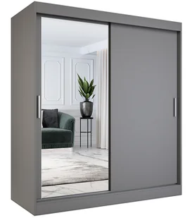 Szafa przesuwna antracyt 180 cm W0-W42 - Szafy - miniaturka - grafika 1