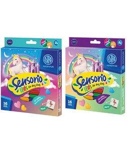 Lekka masa plastyczna ASTRAFUN Sensorio Kids Jednoro��ec - 16 kol - Masy plastyczne - miniaturka - grafika 1
